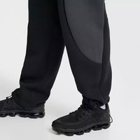 Celana Cargo Pria Custom Pinggang Elastis Celana Kasual Outdoor Hiking Warna Blok Celana Trek Pria Dengan Panel Samping Hitam Abu-abu
