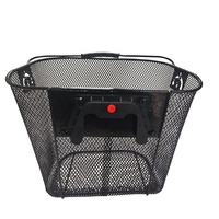 Panier avant amovible pour vélo de ville en treillis métallique résistant aux intempéries avec support à dégagement rapide