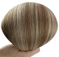 Extensions de cheveux humains à bandes adhésives invisibles, double épaisseur, qualité professionnelle, cheveux vierges Remy avec cuticules intactes, pour cheveux courts
