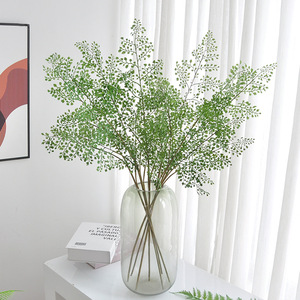 <span class=keywords><strong>D</strong></span>écoration <span class=keywords><strong>d</strong></span>'intérieur : Fougère artificielle en forme <span class=keywords><strong>d</strong></span>'asperge, feuilles laminées multi-branches floquées, plante artificielle pour aménagement paysager <span class=keywords><strong>d</strong></span>'hôtels et gîtes, vente en gros - Product Image 3