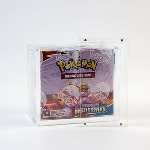 Cartes Pokemon Etb en acrylique personnalisées Boost Elite <span class=keywords><strong>Trainer</strong></span> Box Display Screw Magnet Case Clear Pokemon Packs Case avec couvercle - Product Image 4
