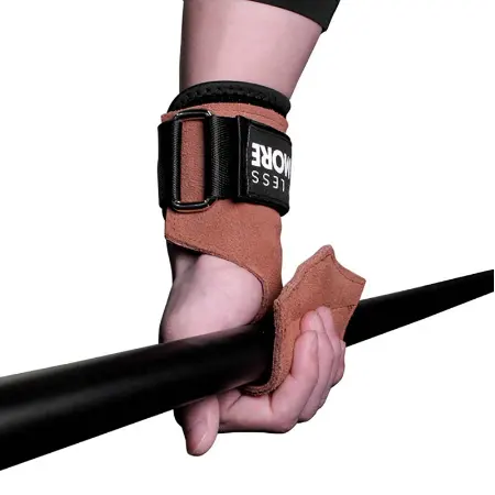Gewichtheffen Gym Handschoenen Hand Protector Grips Haken Workout Bandjes Lederen Handpalm Neopreen Pols Wraps