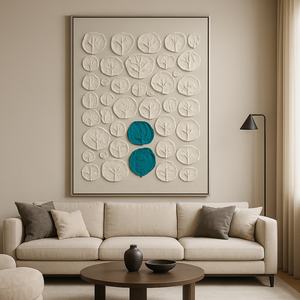 Nature morte abstraite Wabi Sabi, art mural pour hôtel, 100% fait main, toile acrylique originale, texture 3D, minimalisme, salons, chambres à coucher - Product Image 1