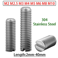 Vis de réglage fendues M1.4 x 2mm 3mm 4mm 5mm 6mm en acier inoxydable Inox à pointe plate