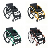 Fauteuil roulant manuel léger pour adultes handicapés, avec absorption des chocs, cadre rigide, pour loisirs et sports actifs, certifié CE ISO.