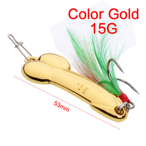 금속 남근 숟가락 미끼 5-50g 하드 미끼 태클 스팽글 진동 낚시 미끼 인공 미끼 깃털 후크 VIB - Product Image 4