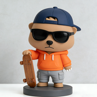 Shengye Perfekte Cartoon Skater Bär Charakter Mini Actionfiguren Spielzeug 6cm 8cm 10cm 12cm PVC Vinyl Harz Tier Sammlerstück