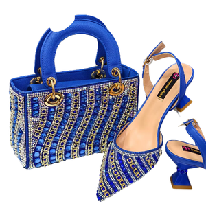 Hermosos Zapatos de Tacón Alto para Mujer con Bolsa a Juego, Decorados con Piedras, Antideslizantes, Ideales para Invierno/Verano, Zapatos de Fiesta de Alta Calidad con Bolsa a Juego - Product Image 4