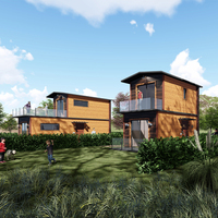 Petite maison prédécoupée, conteneur de Villa en acier léger, éléments pour bricolage rapide, idéal pour une Villa