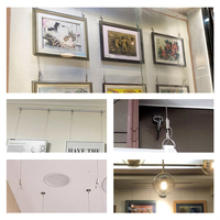 Système de suspension en acier inoxydable Lot de 6 pinces magnétiques pour câbles à pince ajustables en douceur Prix compétitif Pinces pour câbles métalliques les plus populaires