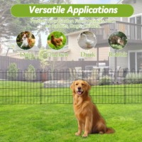 Clôture décorative de jardin extérieure sans creuser, antirouille, barrière pour animaux et chiens, idéale pour les parterres de fleurs et les cours – Vente en gros