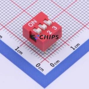 DS1040-03RN DIP Switch Through hole Component (THT) Switch 3 2.54mm Red - Product Image 1