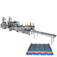 Máquina de fabricación de azulejos de plástico tipo ABA de cuatro capas de hoja de techo corrugado de PVC de tres capas