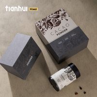 Tianhui Vente en gros de boîtes rondes hermétiques en métal avec couvercle à vis pour l'emballage de poudre de cacao et de grains de café