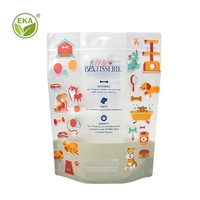 Sachet d'emballage scellé sur huit côtés, personnalisable, auto-adhésif, en BOPA/PE (CPP) de qualité alimentaire pour animaux de compagnie, idéal pour les friandises transfrontalières pour animaux.