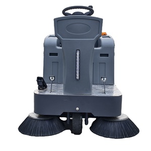 Electric Ride-On Street Sweeper with Dual Side <b>Brushes</b> and LED Lights for <b>Outdoor</b> Cleaning - Product Image 1