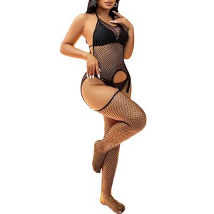Ins Hot Fashion Full Body Bas Lingerie Femme Sexy Crotchless Bonneterie Patch Bas Femmes Bodys Sous-Vêtements - Product Image 4