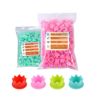 Gobelets en silicone réutilisables en forme de cœur et de crâne, sans BPA, pour encre de tatouage, avec base, couleurs personnalisables