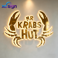 Enseigne personnalisée en acier inoxydable avec logo rétroéclairé LED 3D, signalétique rétroéclairée pour entreprise, devanture de magasin, centre commercial, salon de beauté, décoration murale d'hôtel