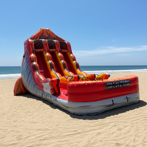 สไลเดอร์น้ำเป่าลมรูปฉลามแบบกำหนดเองสำหรับใช้งานเชิงพาณิชย์ ทนทาน พร้อมเครื่องเป่าลม รับประกัน <span class=keywords><strong>3</strong></span> ปี รับน้ำหนักได้ 500 กก. แทรมโพลีนเป่าลม - Product Image 5