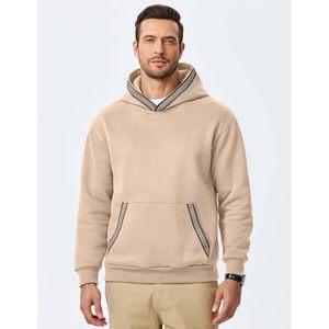 FOXA <b>Mens</b> Hoodie Pullover Cotton <b>Fleece</b> Hooded Sweatshirt Long Sleeve Casual Wear - Product Image 2