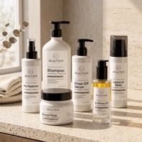 Kit de Soins Capillaires Professionnel OEM pour la Réparation des Cheveux Abîmés : Prétraitement, Shampoing, Masque, Sérum, Huile Biphasée – Routine de Traitement en Salon
