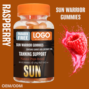 Gummies Sun Warrior ODM : Accélérateur de Bronzage, Nourrissant pour la Peau, Sans Parabène, à Base de Plantes Naturelles, Carotte, Huile de Coco, Vitamine E - Product Image 3