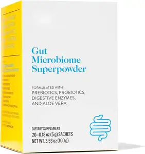 Gut Microbiome Superpowder Probiotik Bubuk Dalam Sachet Mendukung Kesehatan Usus Meredakan Kembung, & Meningkatkan Fungsi Usus Yang Sehat