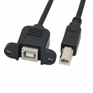 Cable de extensión para impresora USB tipo B macho a hembra con orificios para tornillos y terminales para una conexión segura - Product Image 4