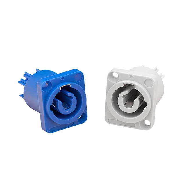 LIANZHAN HPA-04BL for PowerCon Socket 3-Pin Blue 20A 250V AC PA66 Female LED Screen Stage Lighting Connectors