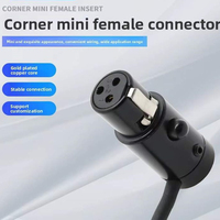 Prise d'insertion XLR femelle compacte en cuivre massif, mini, angulaire, GTA101R-B-3P GlobalTone 0008