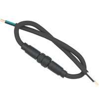 Conector de Cable de Plástico Macho-Hembra Impermeable AOHUA M16 de 3 Pines IP68