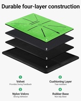Tapis d'entraînement de golf robuste avec base en caoutchouc antidérapante, affichage de la trajectoire, analyse de la frappe, couverture mobile, haute qualité