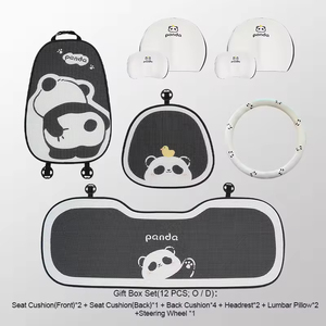 Coprisedili <span class=keywords><strong>per</strong></span> Auto con Simpatico Disegno di <span class=keywords><strong>Panda</strong></span>, Set Completo in Poliestere Ecologico e Lino <span class=keywords><strong>per</strong></span> Tutte le Stagioni - Product Image 6