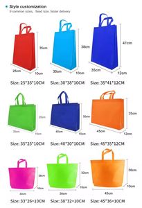 Custom Logo Printed Eco-Friendly Laminated <b>Medium</b> <b>Size</b> Die Cut Handle Shoulder Strap Grocery Nonwoven Tote Shopping <b>Bag</b> for Gift - Product Image 4