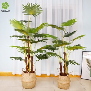 Qihao Palmier artificiel en pot, haute simulation, décoration intérieure pour maison, bureau, restaurant, lot multi-pièces - Product Image 1