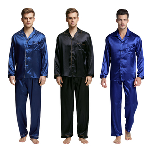 <span class=keywords><strong>Pyjama</strong></span> <span class=keywords><strong>en</strong></span> <span class=keywords><strong>soie</strong></span> démêlante pour hommes, vêtements de nuit Sexy, Style moderne, Satin doux et confortable, bonne qualité/ODM - Product Image 2