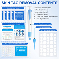 Kit d'élimination des excroissances cutanées Feeliville – Stylo anti-verrues et grains de beauté de 4 mm à 9 mm avec lingettes nettoyantes et patch réparateur