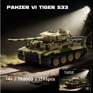 TK8003 Panzer VI Tiger S33 allemand de la Seconde Guerre mondiale, char lourd à l'échelle 1:35, blocs de construction, modèle militaire de collection pour les amateurs adultes - Product Image 1