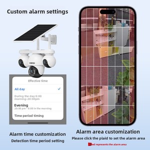 V380 độ nét cao 360 độ toàn cảnh năng lượng mặt trời <span class=keywords><strong>Camera</strong></span> giám sát ngoài trời 4G không dây ba màn hình Tích hợp mic CMOS - Product Image 5