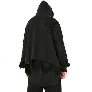 RUYI Sweats à capuche unis d'hiver personnalisés Pull unisexe Pull à capuche à fermeture éclair noir lourd - Product Image 4