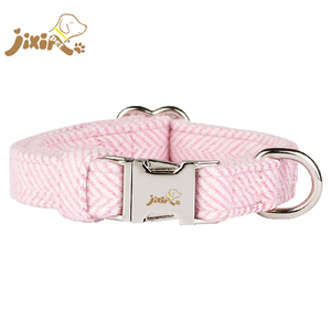 Tela de lana de tweed resistente para <span class=keywords><strong>collar</strong></span> y correa de perro Un conjunto con oro rosa en todas las estaciones - Product Image 4