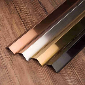 Hot Bán Titan Vàng L-Hình Dạng Trang Trí Cho Sàn Tường Trang Trí Thép Không Gỉ 304 Gốm Gạch Viền Góc Trim Hiện Đại - Product Image 4