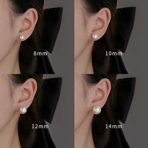 Boucles d'oreilles en perles pour femmes, aiguille en argent Sterling 925, Style coréen, boucles d'oreilles haut de gamme pour cartilage, cadeau, bijoux à la mode - Product Image 3