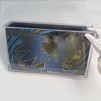 Kotak Akrilik Tahan UV untuk Koleksi Pokemon TCG Mega Phantom Charizard X Ex Ultra-Premium dengan Magnet Charizard Mega UPC