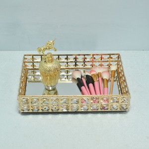 Offre Spéciale argent cristal garniture miroir carré gâteau stand pour Fournitures De Mariage - Product Image 5