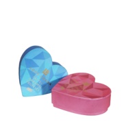 Xin xin — emballage personnalisé en forme de cœur, boîte cadeau de mariage, en forme de cœur, pour la saint-valentin, rouge