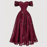 Robe de bal personnalisée à sequins pour femme, épaules dénudées, broderie élégante, robe de soirée, robe longue pour invitée de mariage, fabrication OEM