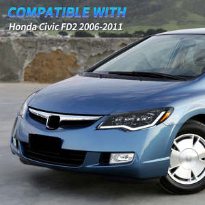 Faros Delanteros LED DK <span class=keywords><strong>Motion</strong></span> para Honda Civic de 8.ª Generación, Faros Delanteros FD1 FD2 FD6 Tipo-R 2006-2012, Luces Delanteras para Automóvil - Product Image 5