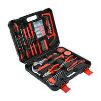 Kit d'outils de réparation d'atelier en acier au carbone fabriqué en Chine, best-seller transfrontalier, avec mallette rigide, à commande manuelle